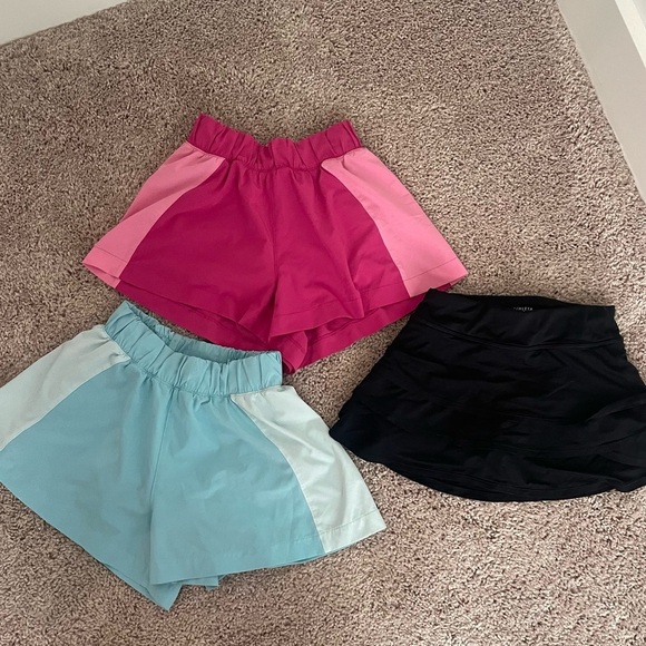 Athleta Other - Athleta Girl Skirt/ Skort Bundle (3) Blue, Pink, Black XS/Small 6/7